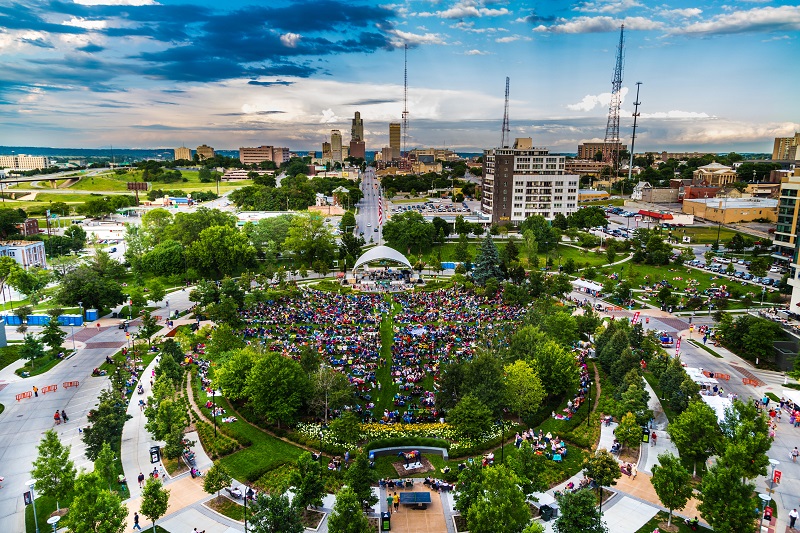 An aerial view of Turner Park